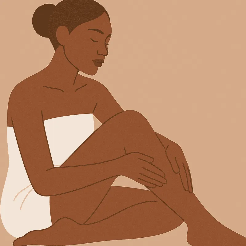 Post-Wax Skincare - Woman caring for smooth skin after waxing