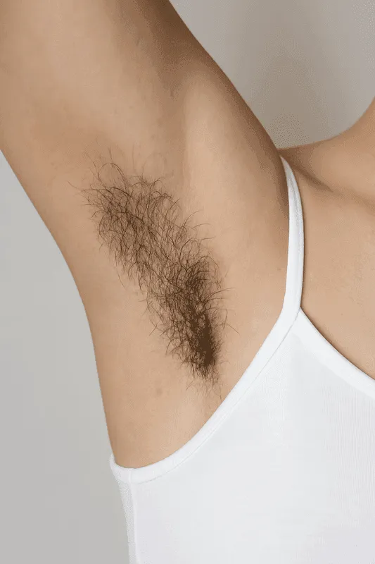 Underarm Waxing Results - Before